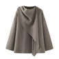 Autumn Scarf Decorations Knitted Chic Overcoat Coats