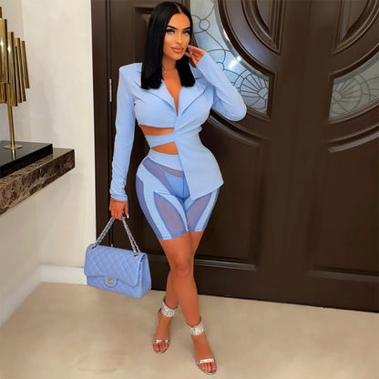 Women's Sexy Solid Color Back Strap Mesh Clothing