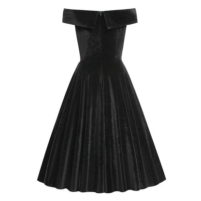 Christmas Dress Retro Big Swing Waist Dresses