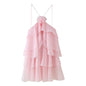 Women's Fashion Sexy Hot Laminated Decoration Ruffled Dresses