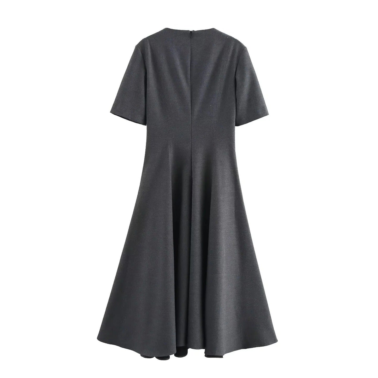 Women's Fashion Wave Wide Swing Sleeve Midi Dresses