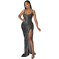 Women's Nightclub Party Sexy Strap Rhinestone Dress Dresses