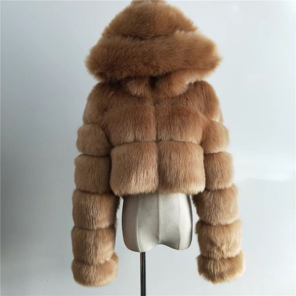 Creative Glamorous Imitation Fur Overcoat Fashion Coats