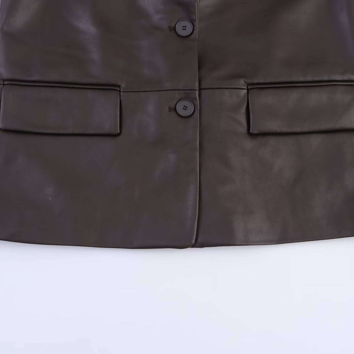 Women's Durable Fashion Casual Leather Effect Coats