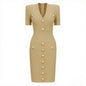 Women's Lengthened Summer Fashionable Knitted Slim Fit Dresses