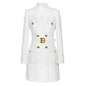 Women's Double Breasted Belt Slim Long Sleeve Dresses