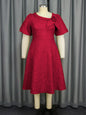 Sleeve High Waist Dress Party Commuter Dresses