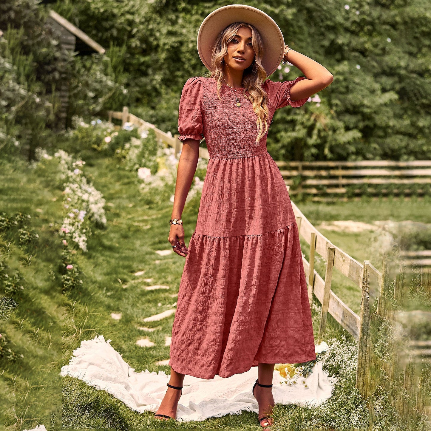 Fit Slimming Dress Casual Holiday Large Dresses