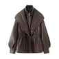 Women's Retro Distressed Fashion Wash Style Imitation Jackets