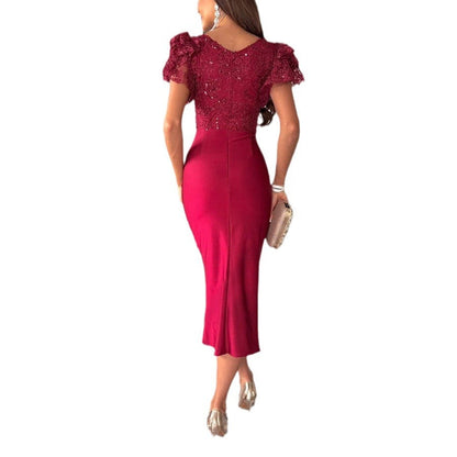 Women's Casual Short-sleeved Split Dress Often Party Dresses