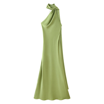 Women's Autumn Fashion Simple Ribbon Halter Midriff Clothing