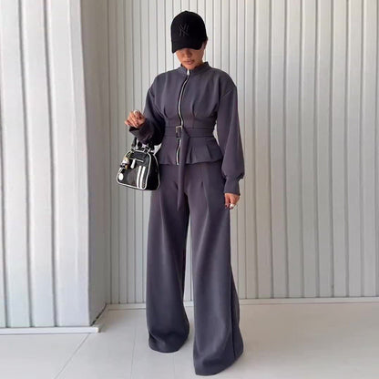 Women's Autumn Zipper Slimming Sports Casual Suits
