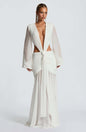 Women's Chiffon Dress Yarn Sleeve Sexy Backless Dresses