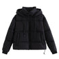 Women's Color Simple Hooded Comfort Casual Loose Thick Coats