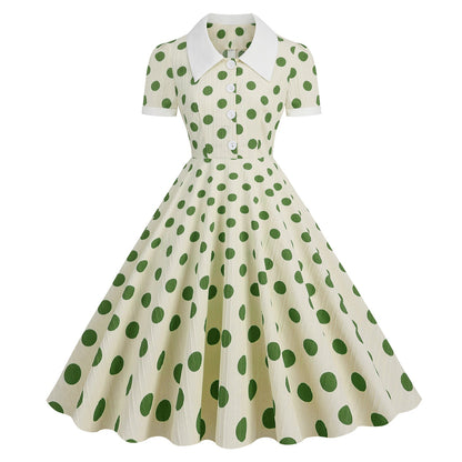 Retro Graphy Date Commuting Elegant Sisters Party Picnic Outing Dresses
