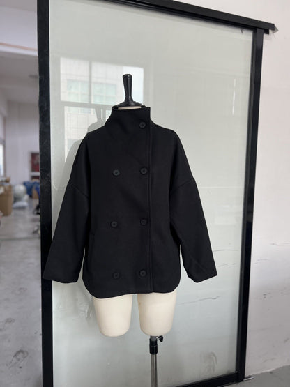 Women's Solid Color Commute Versatile Stand Collar Coats