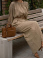 Women's French Style Long Sleeve Solid Color Suits