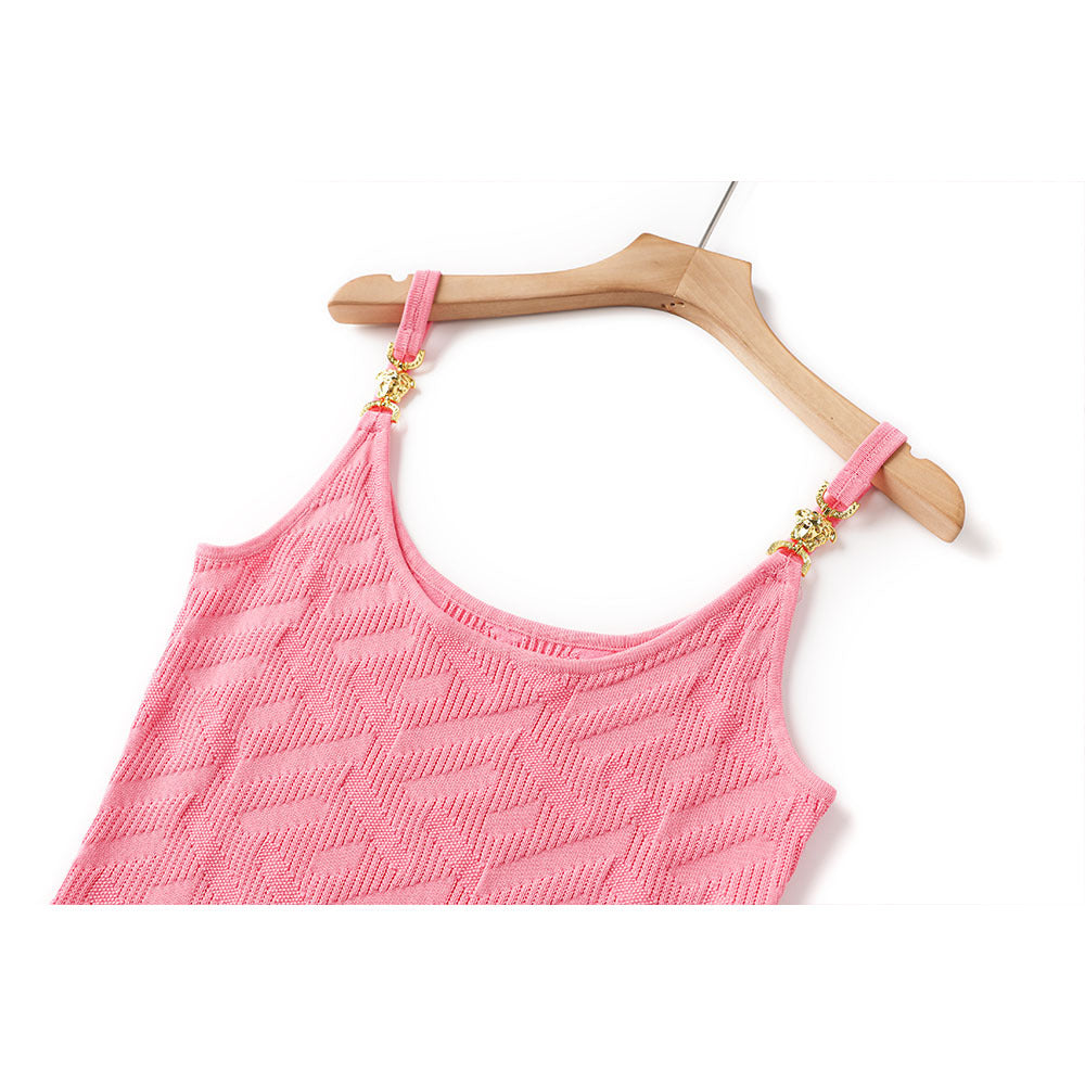 Suspender Dress Metal Buckle Knitted Waist Dresses
