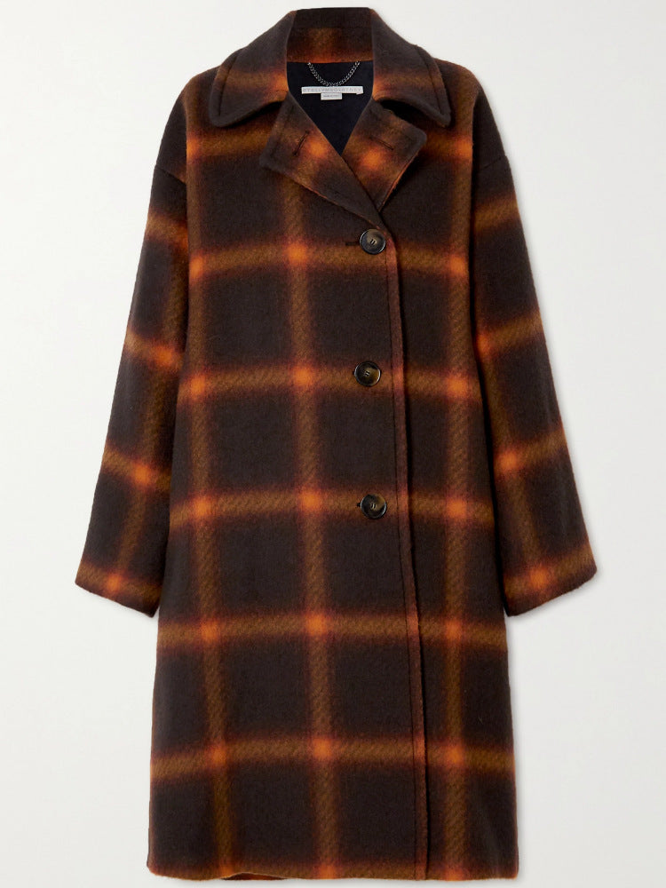 Casual Fashion Loose Long Trench Woolen Coats
