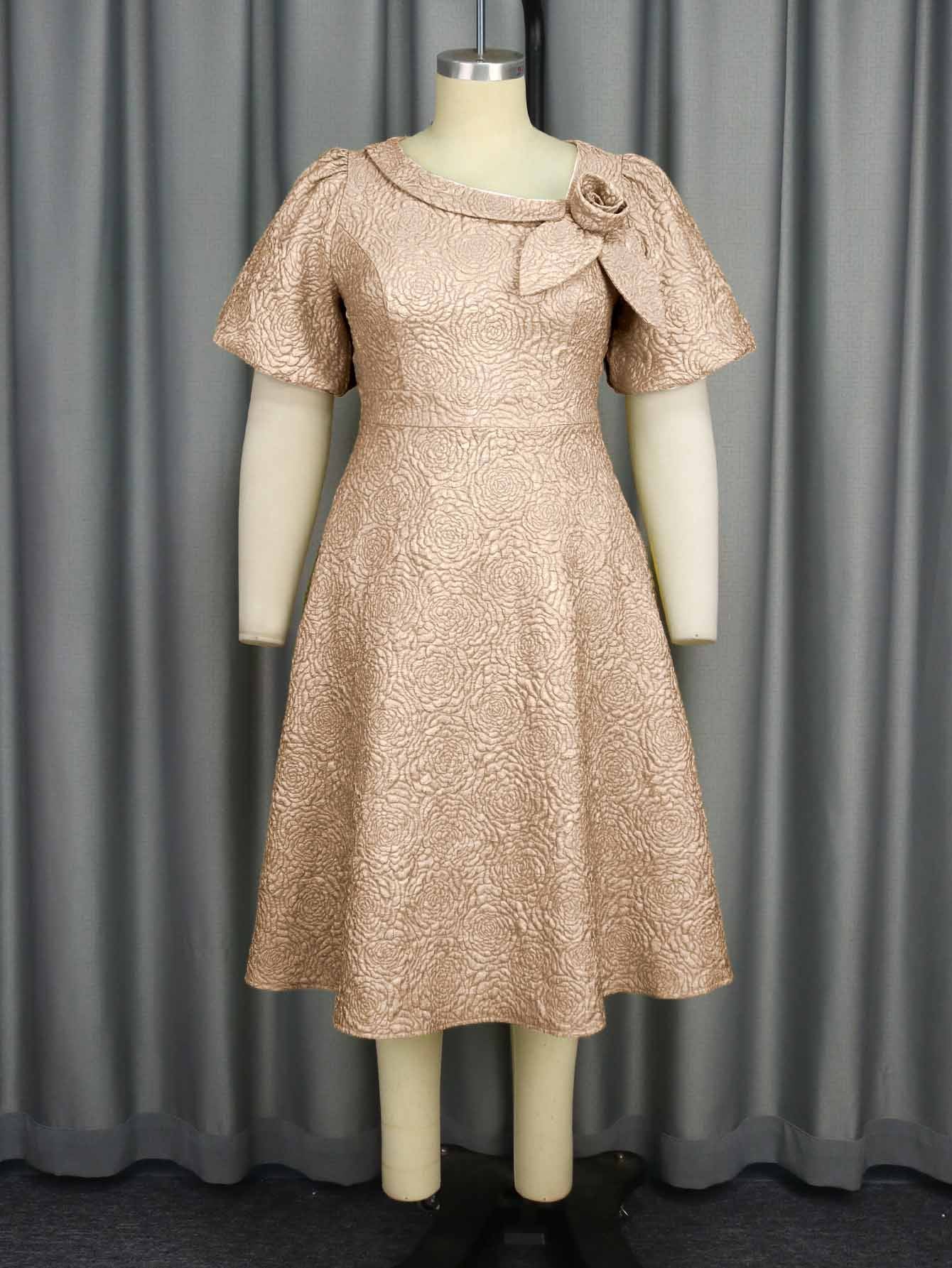Sleeve High Waist Dress Party Commuter Dresses