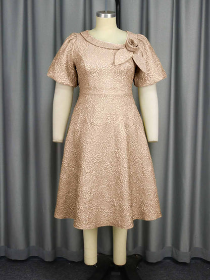 Sleeve High Waist Dress Party Commuter Dresses