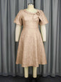 Sleeve High Waist Dress Party Commuter Dresses