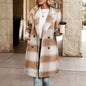 Women's Woolen Casual Retro Mid-length Collar Brushed Coats
