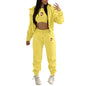 Women's Hoody Letter Printed Hooded Sports Casual Suits