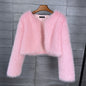 Women's Imitation Tuscan Fur Korean Style Solid Coats