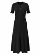 Classic Style Sense Hollow Out Lace Sleeve Dresses