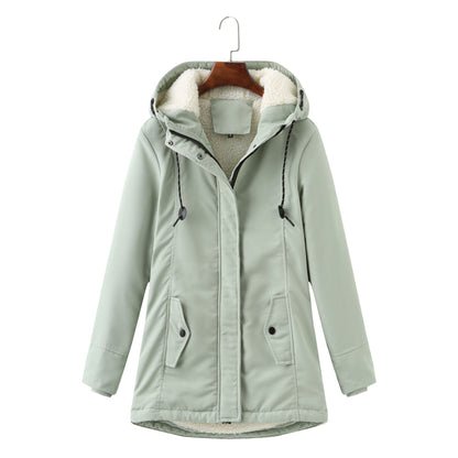 Women's European Ladies Hooded Parka Winter Warm Coats