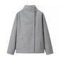 Women's Fashion Casual Polo Collar Bead Leather Coats