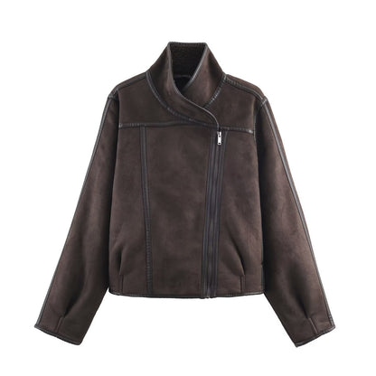 Women's Commuting Fashion Casual Stand Collar Double-sided Jackets