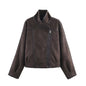 Women's Commuting Fashion Casual Stand Collar Double-sided Jackets
