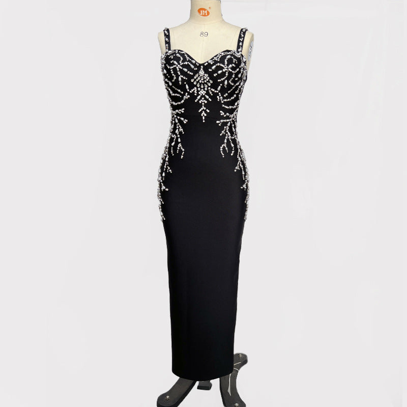 Black Red Suspender Tight Sexy Bandage Dresses