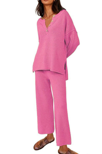 Women's Casual Two-piece Solid Color Fashion Suits