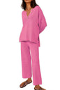 Women's Casual Two-piece Solid Color Fashion Suits