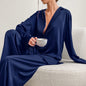 Women's Silk Comfort Breathable Two-piece Set French Suits