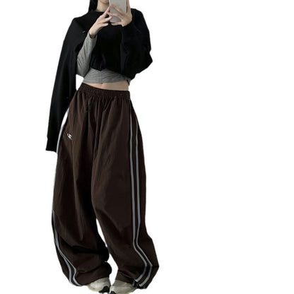 Personality Trend Drawstring Leisure Elastic Waist Pants