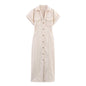 Midi Dress Slim Summer Denim Blue Dresses