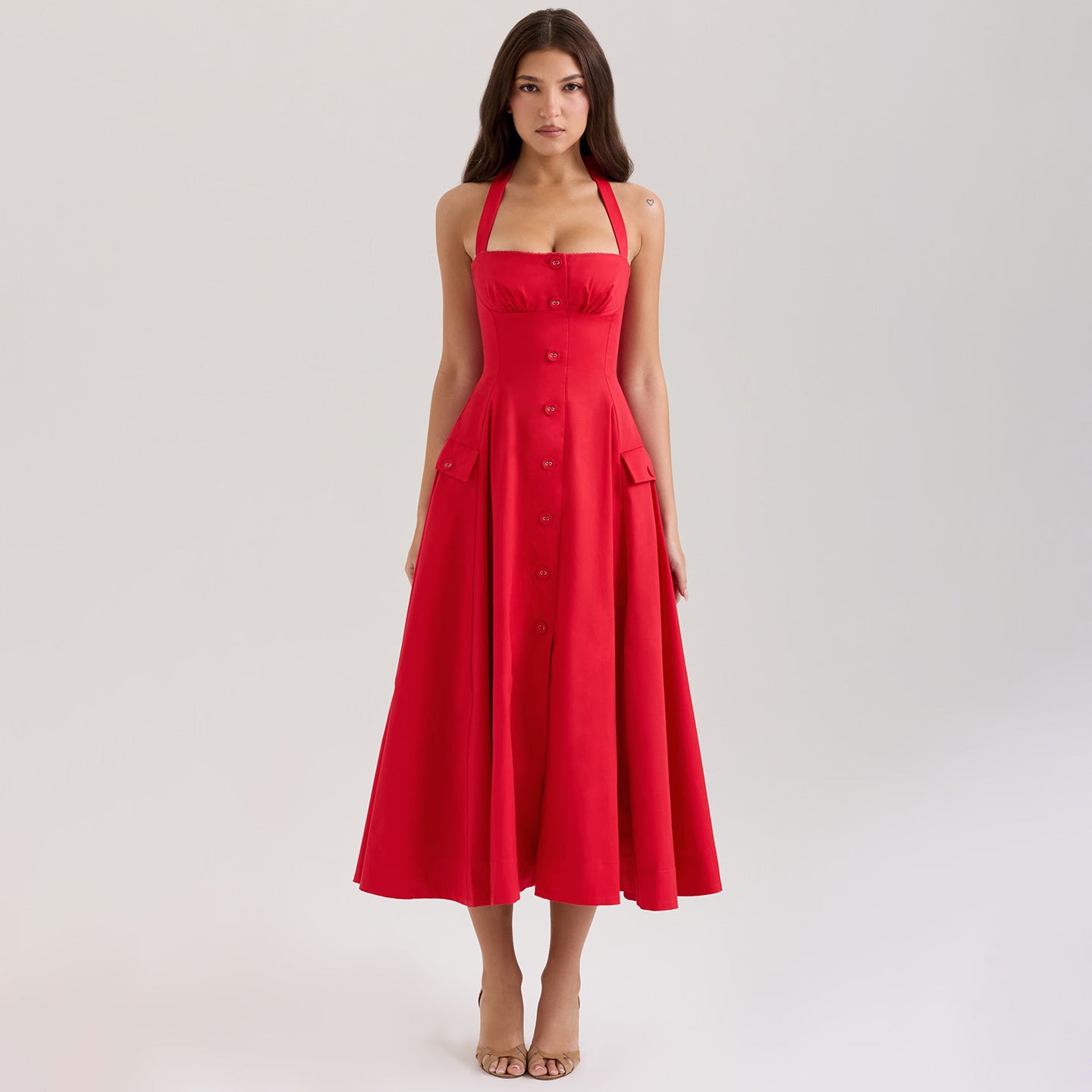 Trend Halter Dress Slim Fit Graceful Dresses