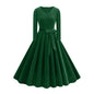 Women's Long-sleeved Autumn Halloween Retro Elegant Large Dresses