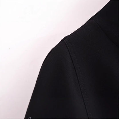 Autumn Pocket Decoration Versatile Long Sleeve Soft Cloak Coats