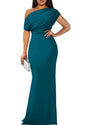 Sleeveless Cold-shoulder High Sense Skinny Long Dresses