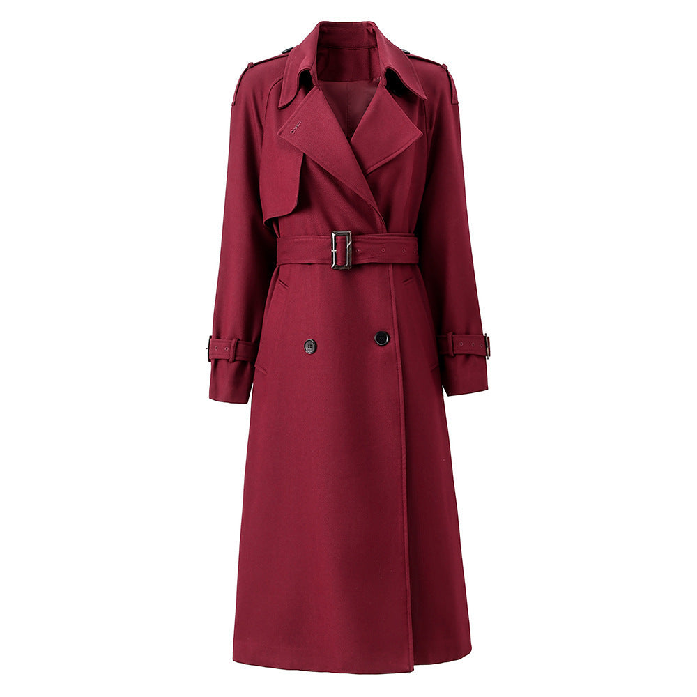 Simple Style South Oil Belt High Coats