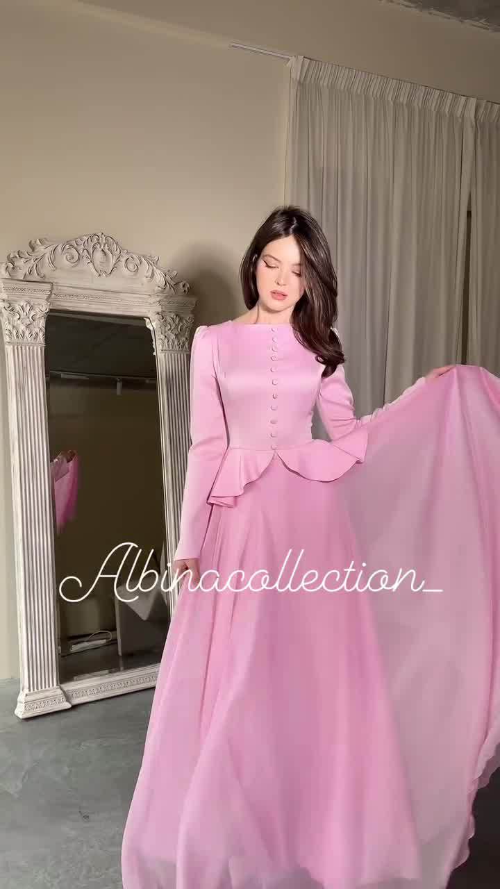 Women's Summer Simple Elegant Graceful Long Sleeve Dresses