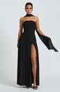 Women's Color Split Dress Fashion Sexy Backless High Dresses