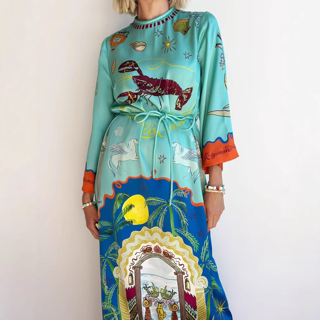 Creative Temperament Leisure Satin Fashion Dress Dresses