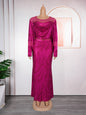 Women's Autumn African Rhinestone Print Dress Dresses