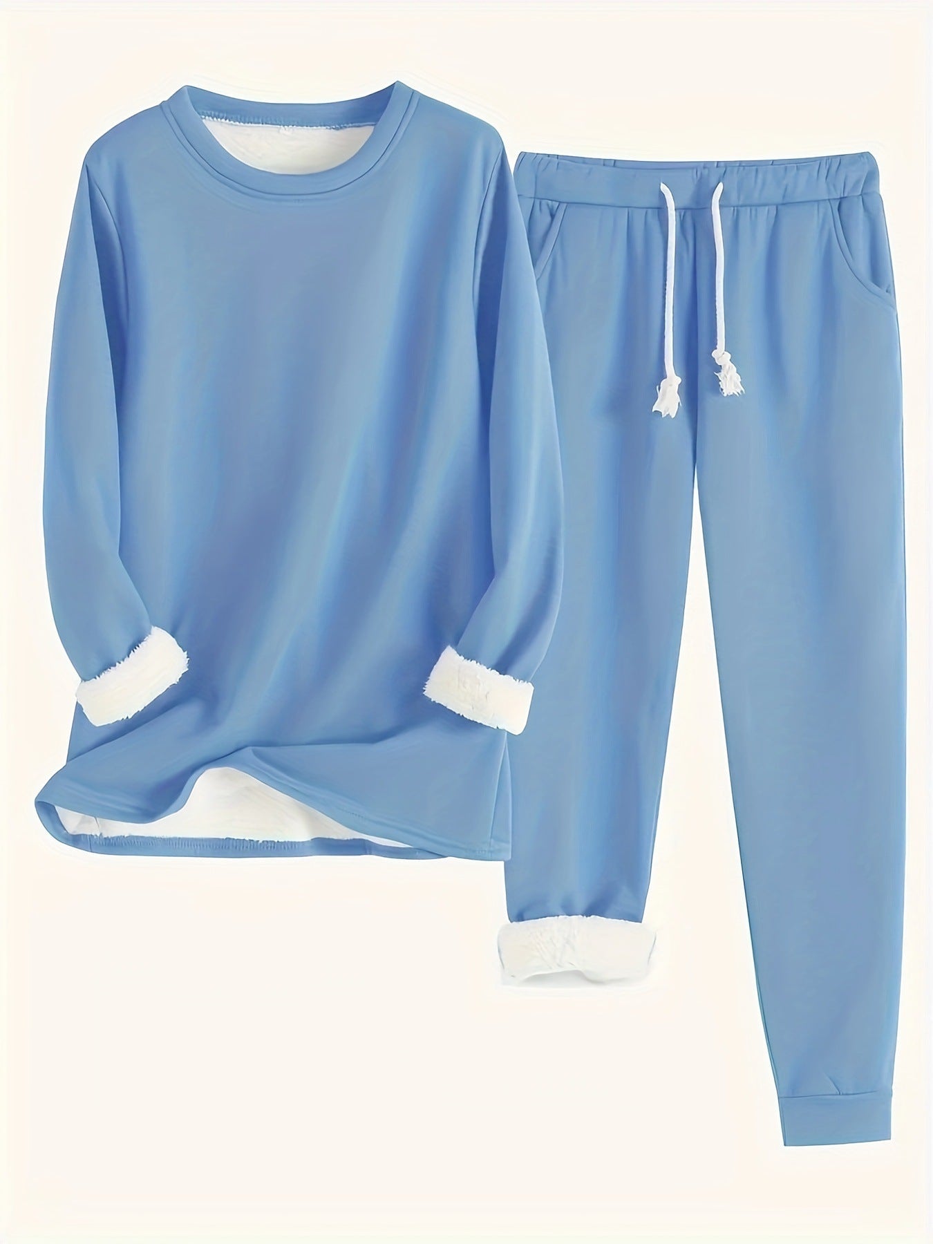 Winter Solid Color Casual Comfortable Thermal Suits
